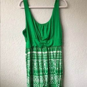Faded Glory Mini Dress Green Womens XXL